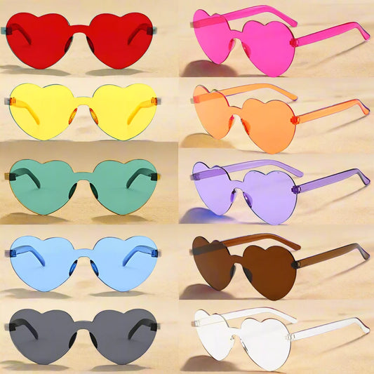 Heart Shape Tinted Party Sunglasses