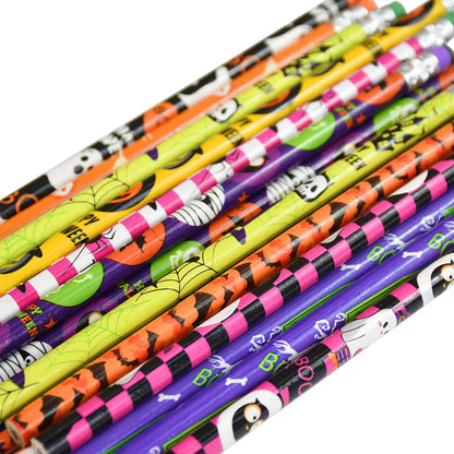 24Pcs Halloween Wooden Pencils