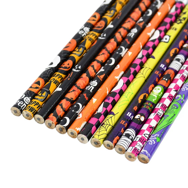 24Pcs Halloween Wooden Pencils