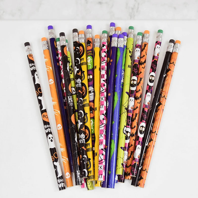 24Pcs Halloween Wooden Pencils