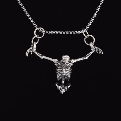 Half Skeleton Pendant Necklace