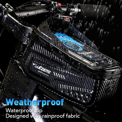 CycloShield Pro: Waterproof Frame Bag with Touch Screen Phone Case