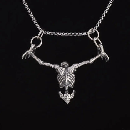 Half Skeleton Pendant Necklace