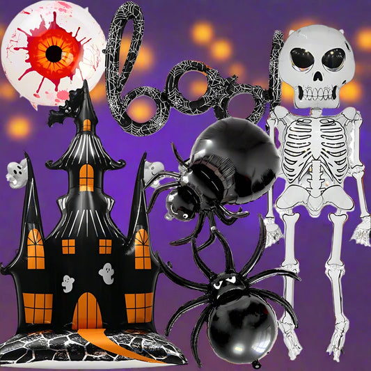 Halloween Party Balloons and Banners Collection